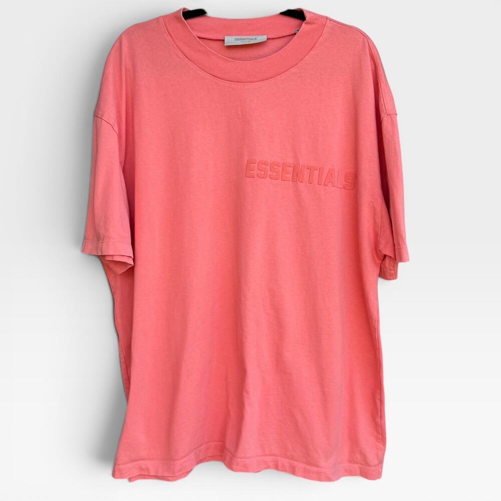 Fear of God Essentials Logo T-Shirt Orange Oversized Men's XL Streetwear - Picture 2 of 9
